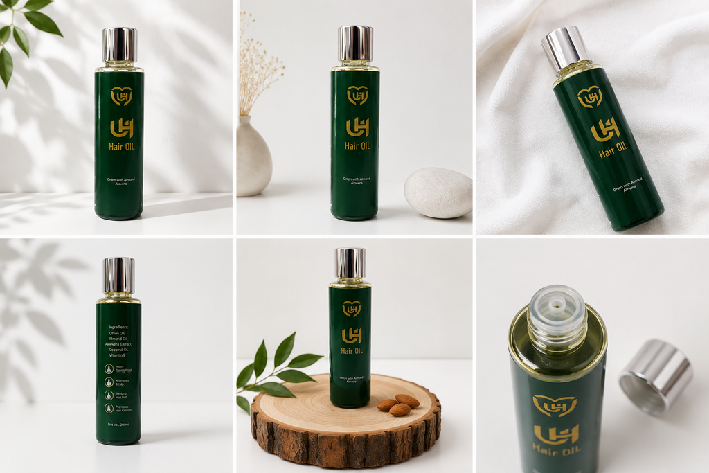 UH Herbal Hair Oil – Onion, Almond & Aloe Vera Blend