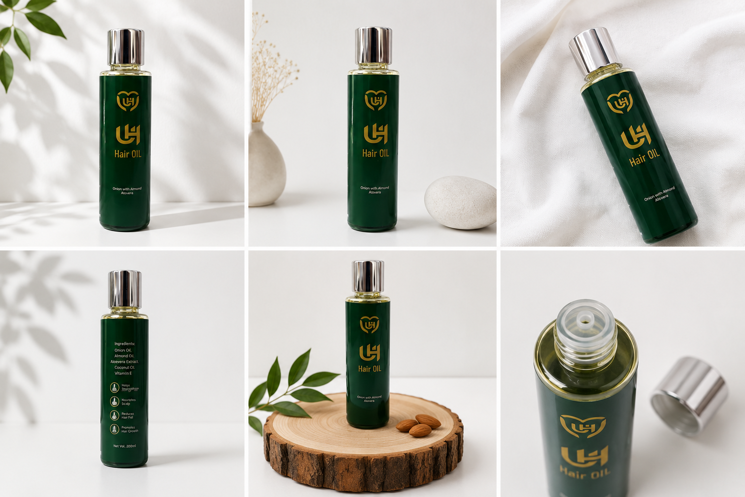 UH Herbal Hair Oil – Onion, Almond & Aloe Vera Blend